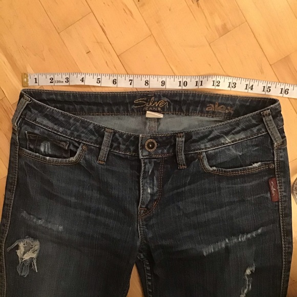 Silver Alex Jean Distressed Size 29/35 - Picture 4 of 8